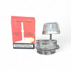 Pyrex Corning Vintage 6-Cup Percolator Pump And Basket